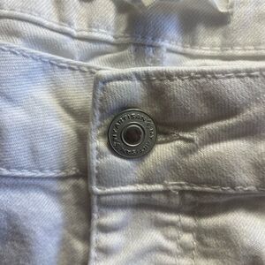 Artisan Silver Button White Jeans